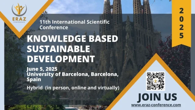 Mark your calendar! #ERAZ2025 will take place on June 5, 2025, in the beautiful city of Barcelona.

ERAZ brings together academics and professionals from across the globe to share research, connect, and collaborate. 

Want to be part of it? 
Find all the info you need on our official website:

🌐 www.eraz-conference.com

#SustainableDevelopment #AcademicConference #CallforPapers #Barcelona #WebofScience